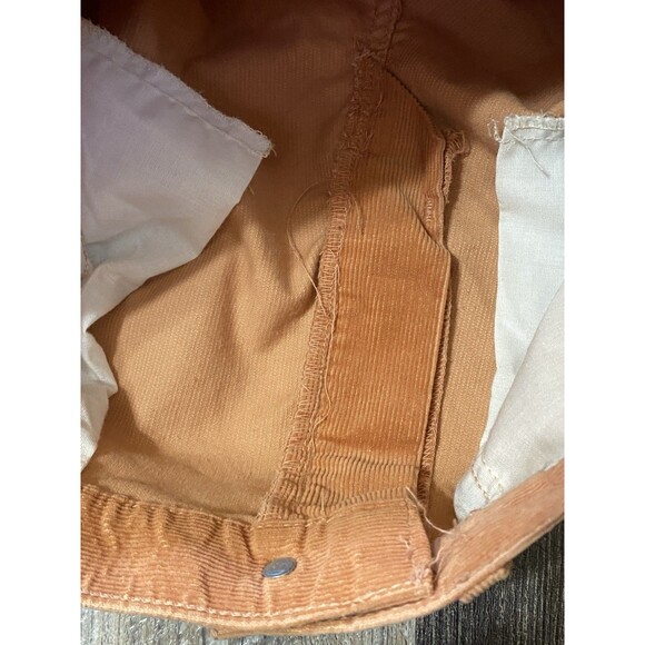 Vtg Levi’s 519 Corduroy Slim Straight Pants Peach High Rise W26 L32 USA Made - Picture 10 of 15